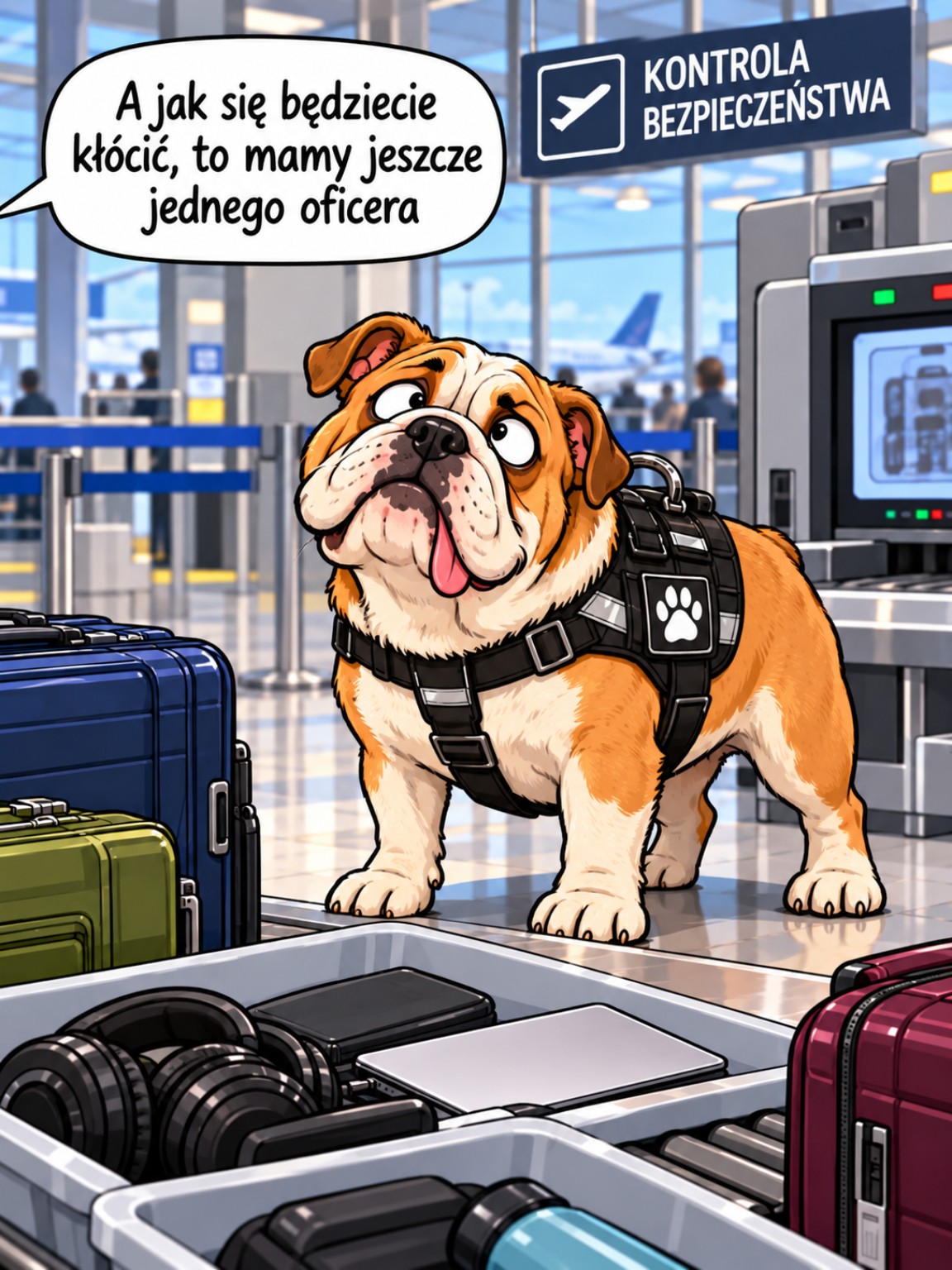Buldog angielski jako żartobliwa metafora testu, którego wynik niewiele wnosi